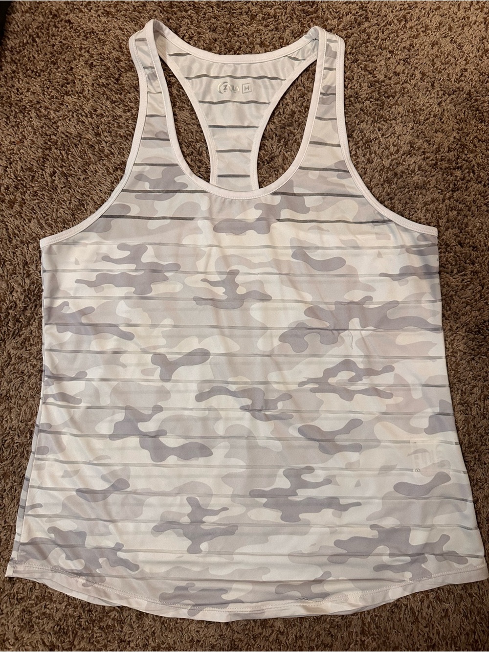 🌙 ZYIA White & Gray Camo Havana Tank
